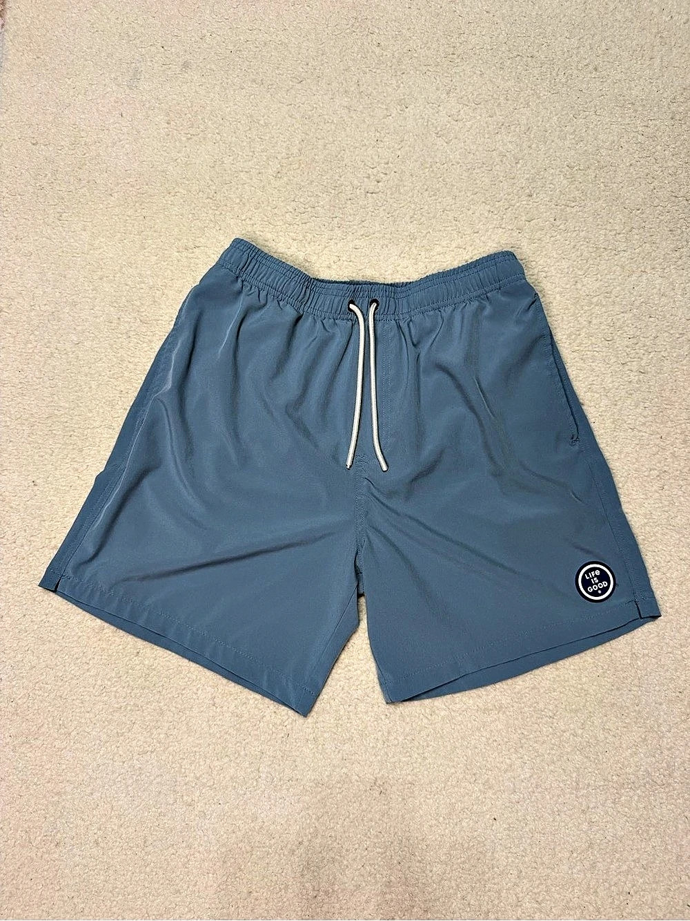 Life Is Good Blue Swim Trunks Shorts Small